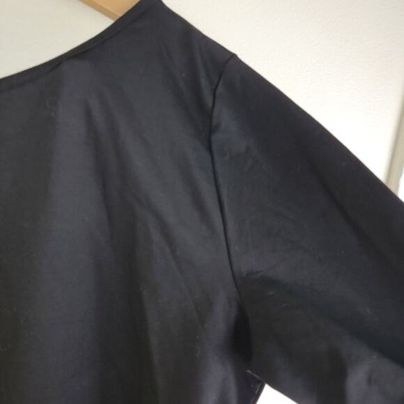 Off The Shoulder Blouse size M Black Sequins Bite Lips Never with Teeth - Picture 7 of 9